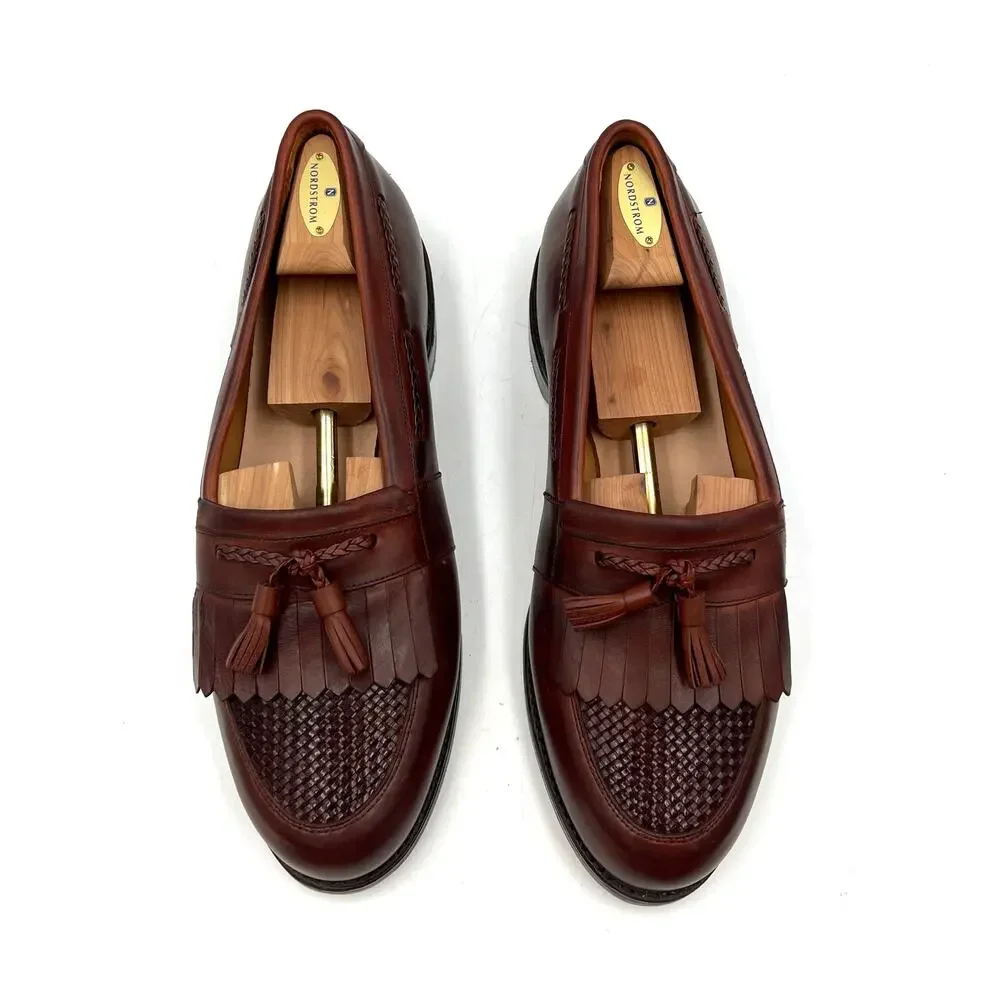 Allen Edmonds Cody Tassel Loafer Cordovan Leather Brown Wide